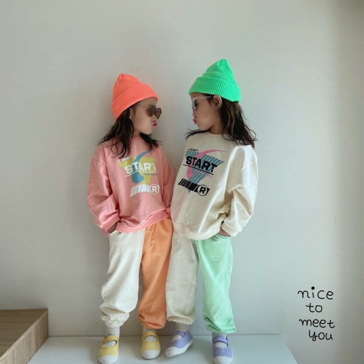 NICE TO MEET YOU - Korean Children Fashion - #Kfashion4kids - Half Half Jogger Pants - 4