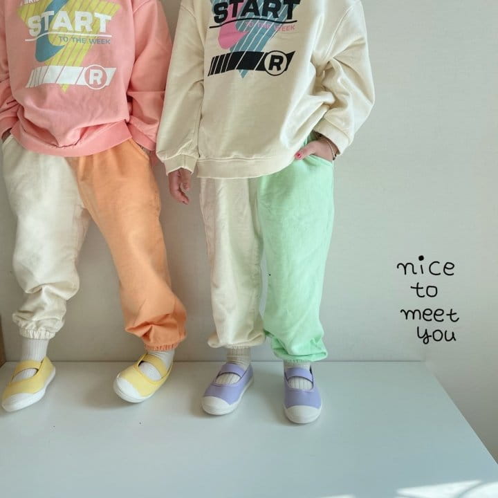 NICE TO MEET YOU - Korean Children Fashion - #Kfashion4kids - Half Half Jogger Pants - 5