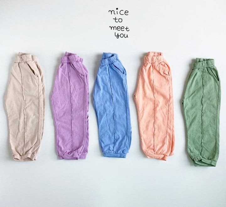 NICE TO MEET YOU - Korean Children Fashion - #Kfashion4kids - Coca Pintuck Jogger Pants