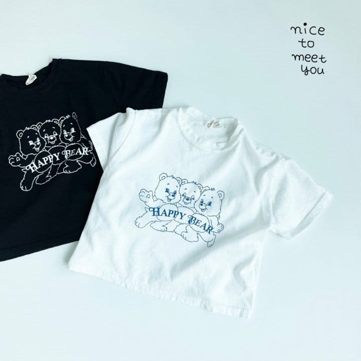 NICE TO MEET YOU - Korean Children Fashion - #Kfashion4kids - Happy Bear Tee