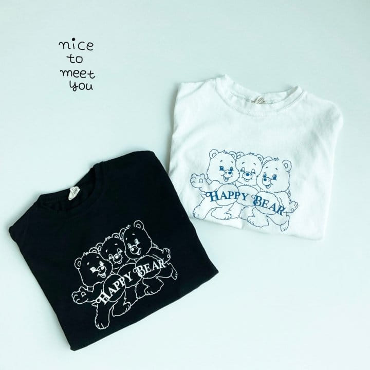 NICE TO MEET YOU - Korean Children Fashion - #Kfashion4kids - Happy Bear Tee - 2