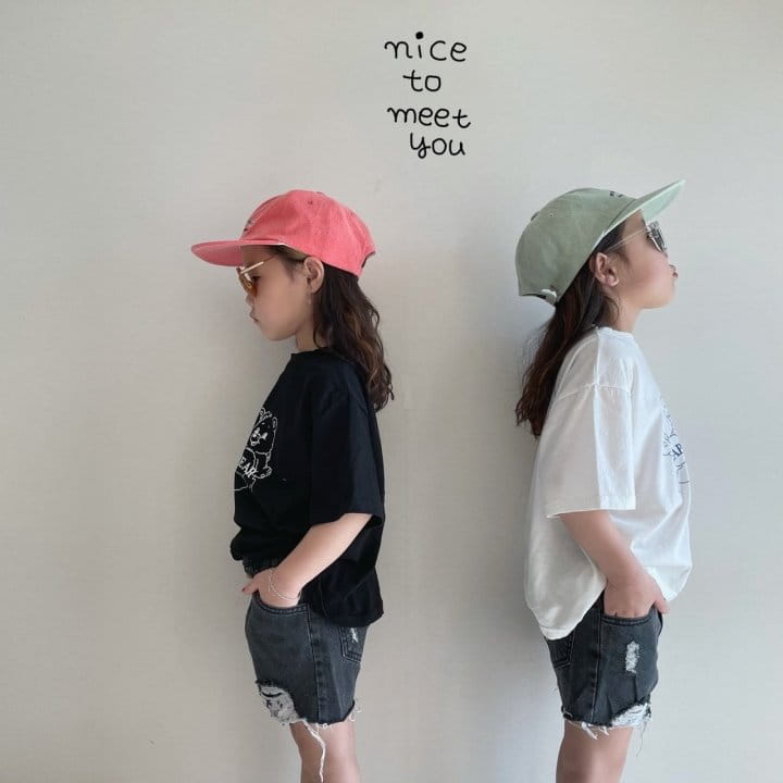 NICE TO MEET YOU - Korean Children Fashion - #Kfashion4kids - Happy Bear Tee - 4