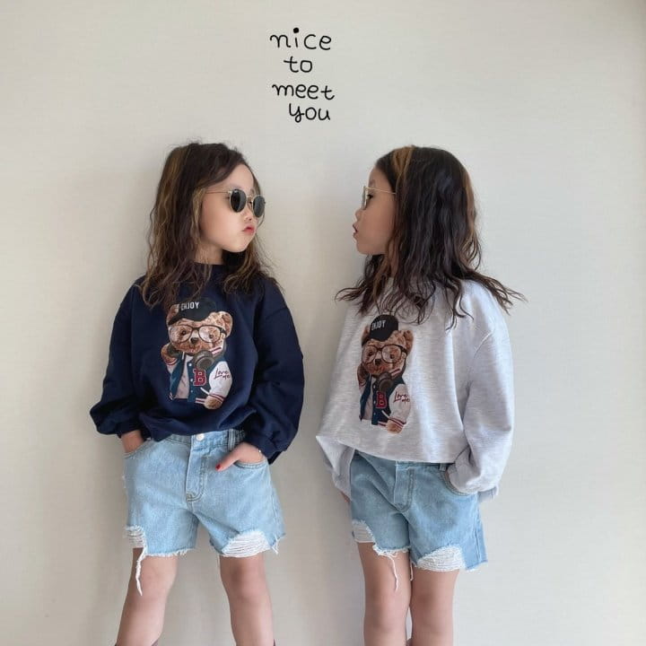 NICE TO MEET YOU - Korean Children Fashion - #Kfashion4kids - Pual Bear Sweatshirt - 2