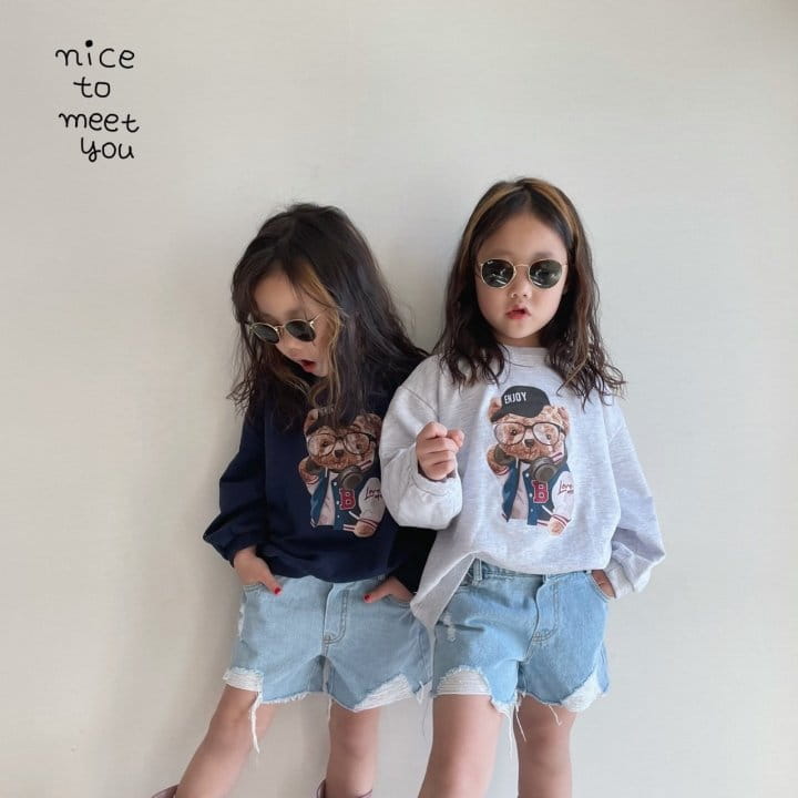 NICE TO MEET YOU - Korean Children Fashion - #Kfashion4kids - Pual Bear Sweatshirt - 3
