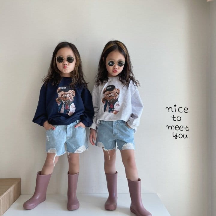 NICE TO MEET YOU - Korean Children Fashion - #Kfashion4kids - Pual Bear Sweatshirt - 4