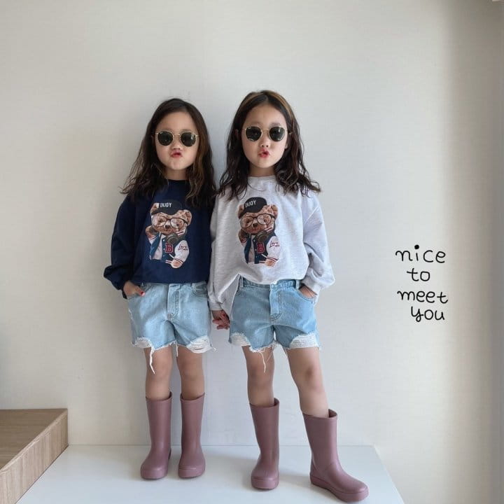 NICE TO MEET YOU - Korean Children Fashion - #Kfashion4kids - Pual Bear Sweatshirt - 5