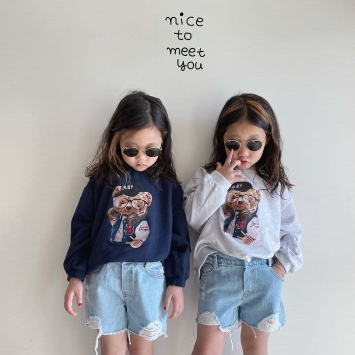 NICE TO MEET YOU - Korean Children Fashion - #Kfashion4kids - Pual Bear Sweatshirt - 8