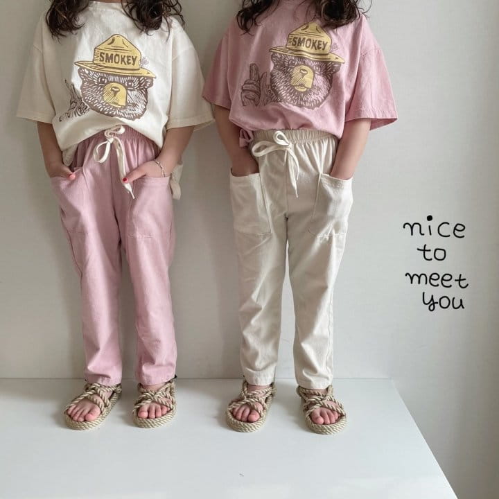 NICE TO MEET YOU - Korean Children Fashion - #Kfashion4kids - Square Pocket Pants