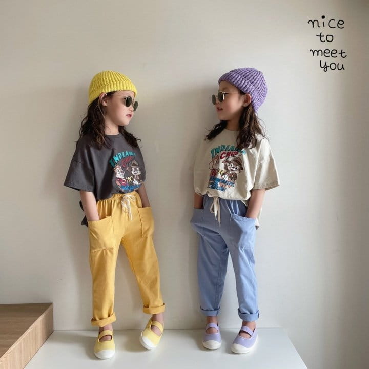 NICE TO MEET YOU - Korean Children Fashion - #Kfashion4kids - Square Pocket Pants - 3