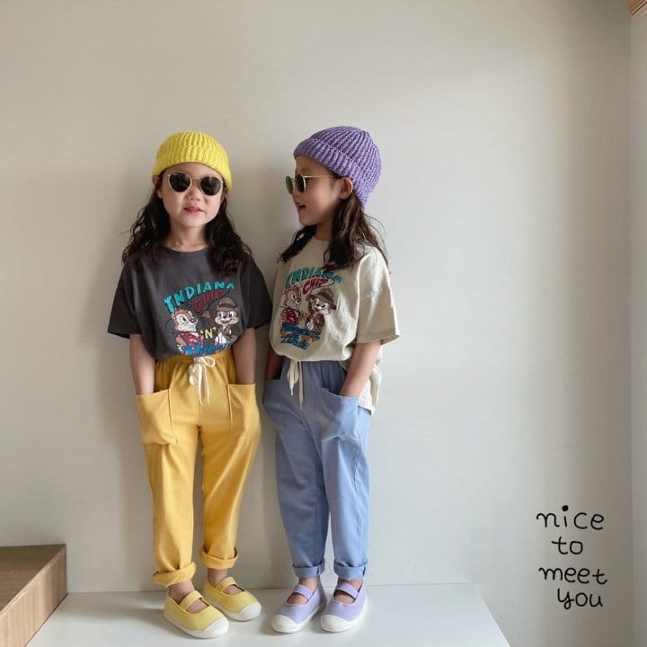 NICE TO MEET YOU - Korean Children Fashion - #Kfashion4kids - Square Pocket Pants - 6
