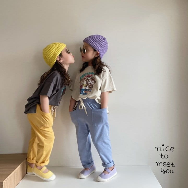 NICE TO MEET YOU - Korean Children Fashion - #Kfashion4kids - Square Pocket Pants - 7
