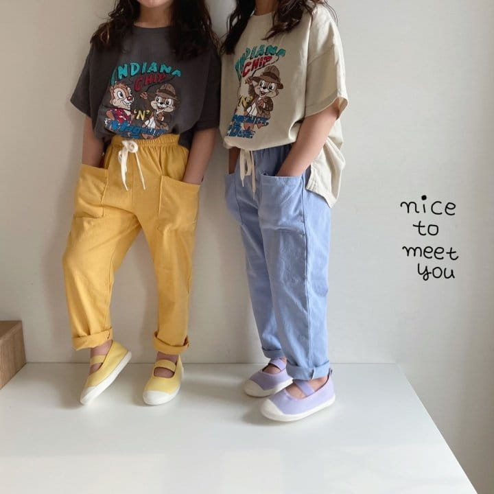 NICE TO MEET YOU - Korean Children Fashion - #Kfashion4kids - Square Pocket Pants - 8
