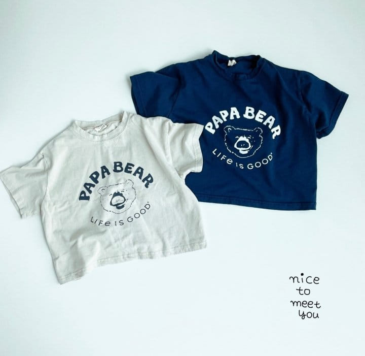 NICE TO MEET YOU - Korean Children Fashion - #Kfashion4kids - Papa Bear Tee