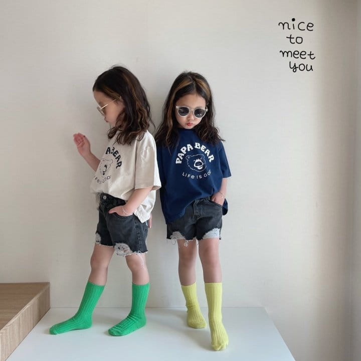 NICE TO MEET YOU - Korean Children Fashion - #Kfashion4kids - Papa Bear Tee - 2