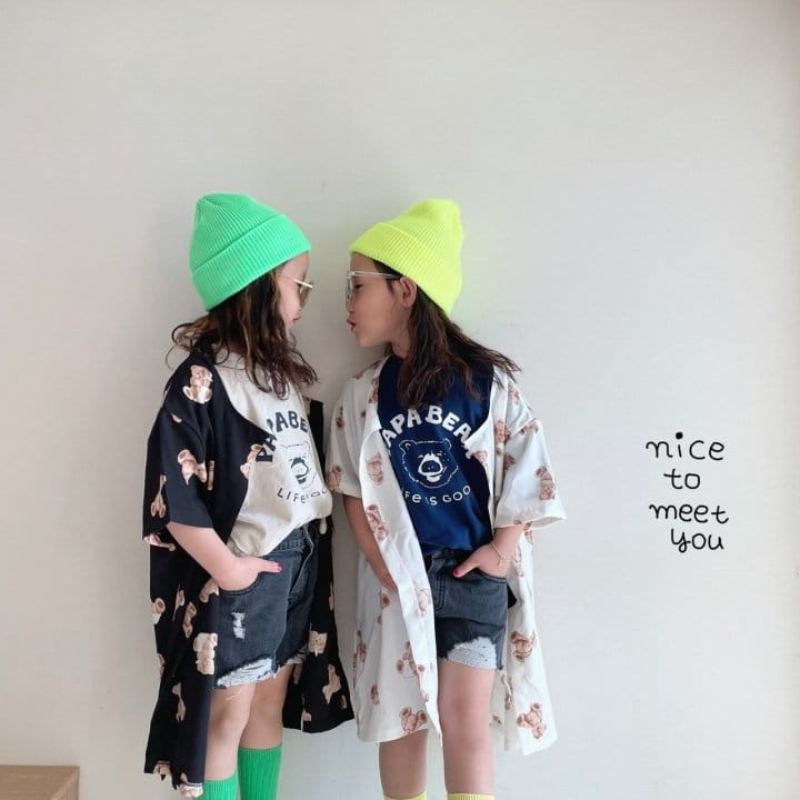 NICE TO MEET YOU - Korean Children Fashion - #Kfashion4kids - Papa Bear Tee - 3