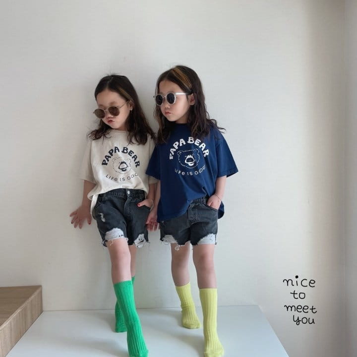 NICE TO MEET YOU - Korean Children Fashion - #Kfashion4kids - Papa Bear Tee - 4