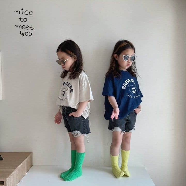 NICE TO MEET YOU - Korean Children Fashion - #Kfashion4kids - Papa Bear Tee - 7