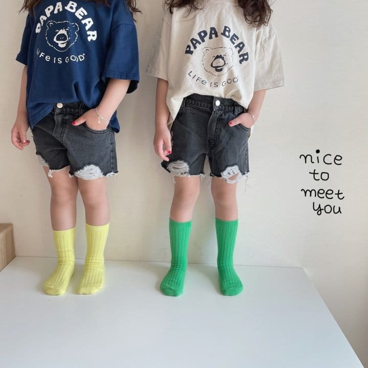 NICE TO MEET YOU - Korean Children Fashion - #Kfashion4kids - Papa Bear Tee - 8