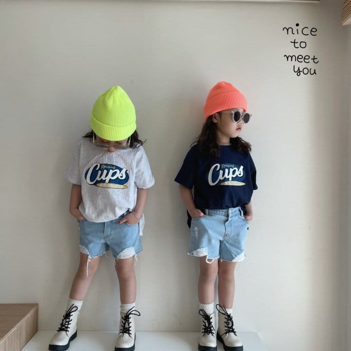 NICE TO MEET YOU - Korean Children Fashion - #Kfashion4kids - Cups Tee - 3