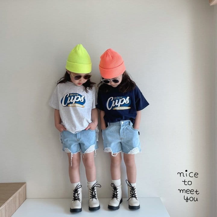 NICE TO MEET YOU - Korean Children Fashion - #Kfashion4kids - Cups Tee - 6