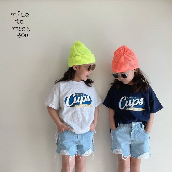 NICE TO MEET YOU - Korean Children Fashion - #Kfashion4kids - Cups Tee - 8