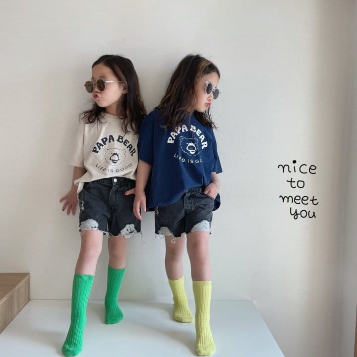 NICE TO MEET YOU - Korean Children Fashion - #Kfashion4kids - Lucy Denim Shorts - 3