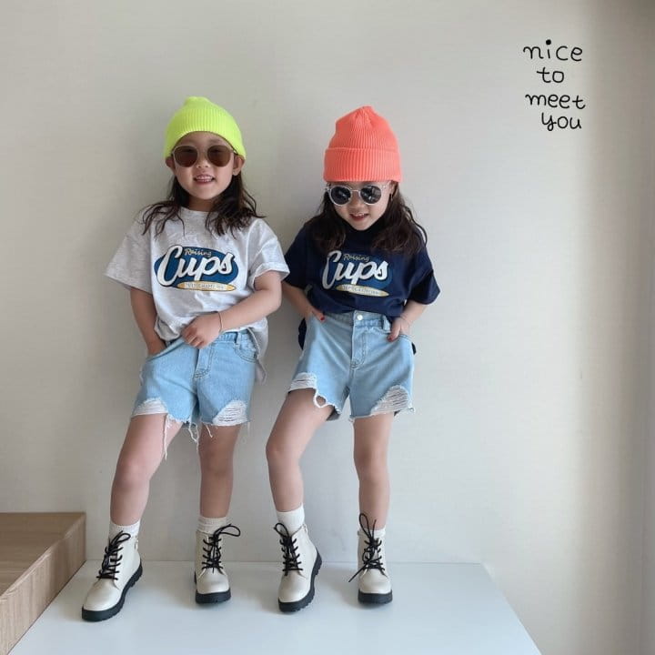 NICE TO MEET YOU - Korean Children Fashion - #Kfashion4kids - Lucy Denim Shorts - 7