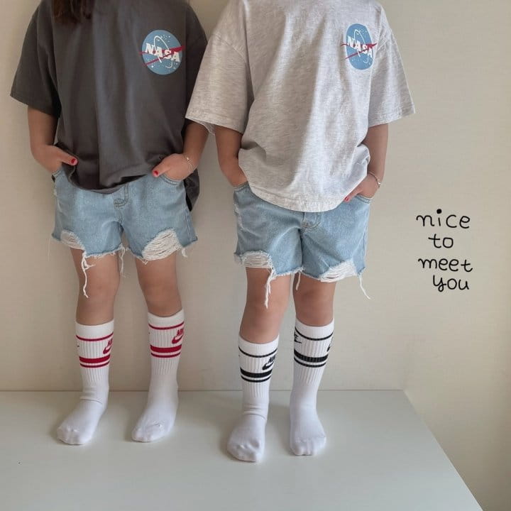 NICE TO MEET YOU - Korean Children Fashion - #Kfashion4kids - Lucy Denim Shorts - 9