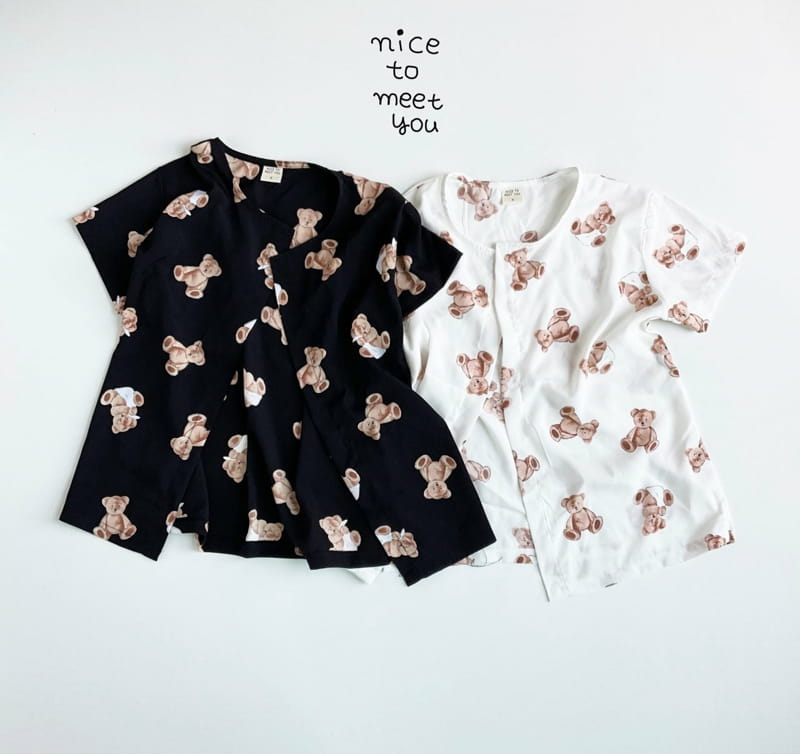 NICE TO MEET YOU - Korean Children Fashion - #Kfashion4kids - Bear Robe - 4