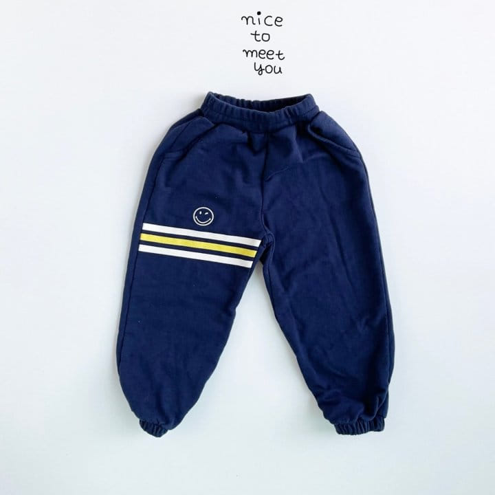 NICE TO MEET YOU - Korean Children Fashion - #Kfashion4kids - Smile Jogger Pants