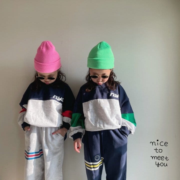 NICE TO MEET YOU - Korean Children Fashion - #Kfashion4kids - Smile Jogger Pants - 9