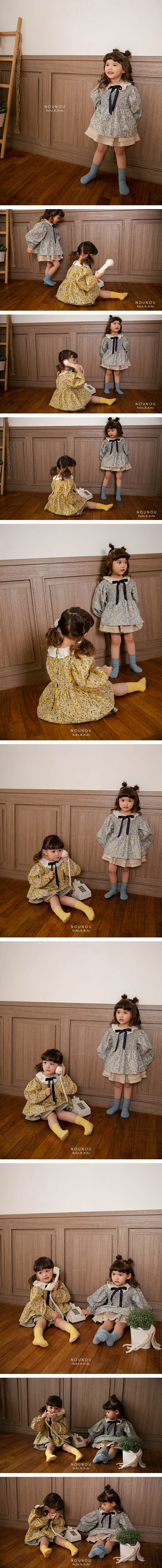 NOUNOU - Korean Children Fashion - #Kfashion4kids - Ribbon Smocked Blouse