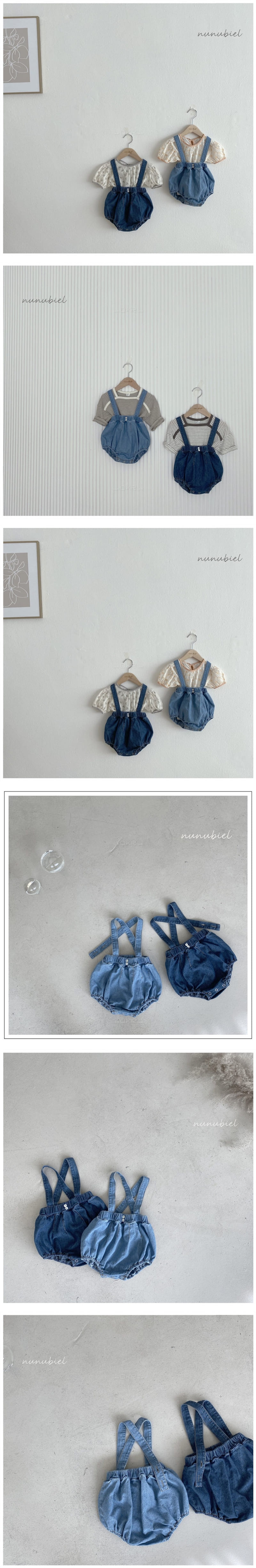 NUNUBIEL - Korean Children Fashion - #Kfashion4kids - Denim Pintuck Bodysuit