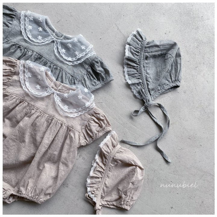 NUNUBIEL - Korean Children Fashion - #Kfashion4kids - Mesh Collar Romper with Romper - 5