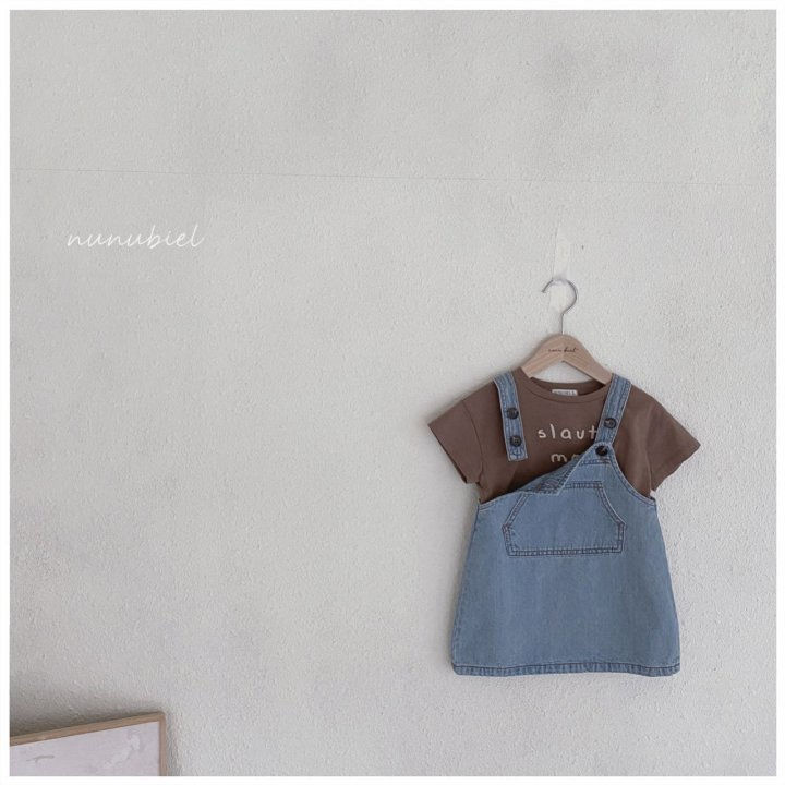 NUNUBIEL - Korean Children Fashion - #Kfashion4kids - Big Pocket Denim Suspender One-piece - 2