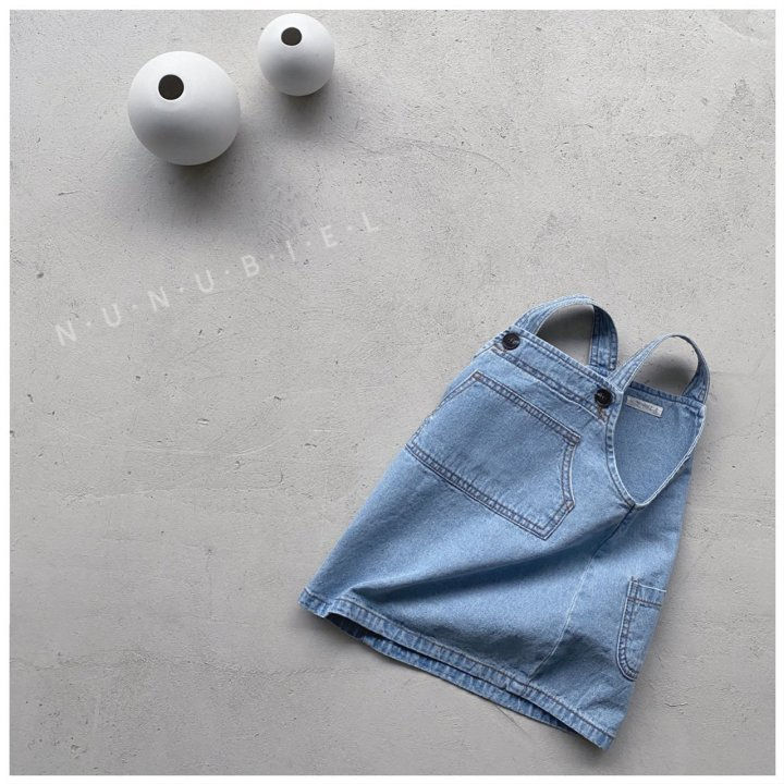 NUNUBIEL - Korean Children Fashion - #Kfashion4kids - Big Pocket Denim Suspender One-piece - 6