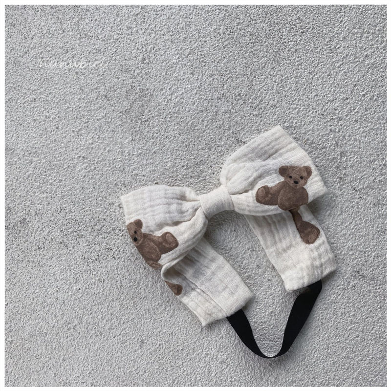 NUNUBIEL - Korean Children Fashion - #Kfashion4kids - Bear Muslin Hairband - 6