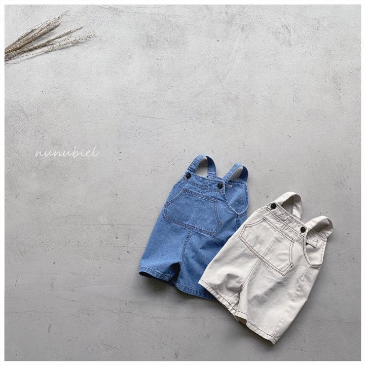 NUNUBIEL - Korean Children Fashion - #Kfashion4kids - Big Pocket Denim Suspender Pants