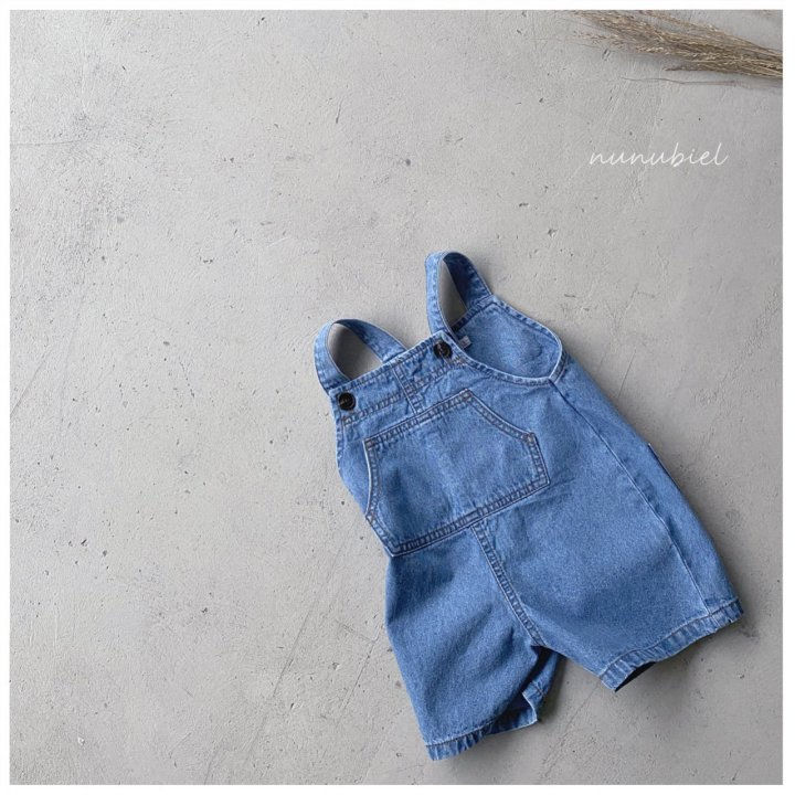 NUNUBIEL - Korean Children Fashion - #Kfashion4kids - Big Pocket Denim Suspender Pants - 2