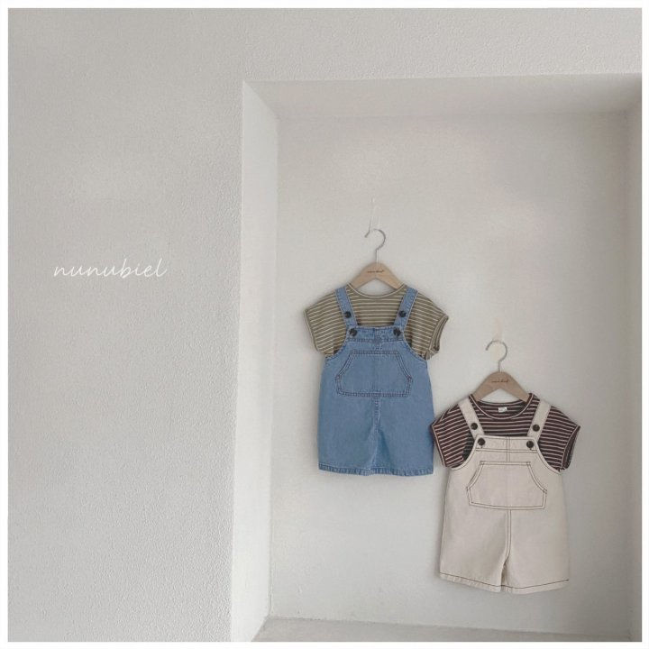 NUNUBIEL - Korean Children Fashion - #Kfashion4kids - Big Pocket Denim Suspender Pants - 5