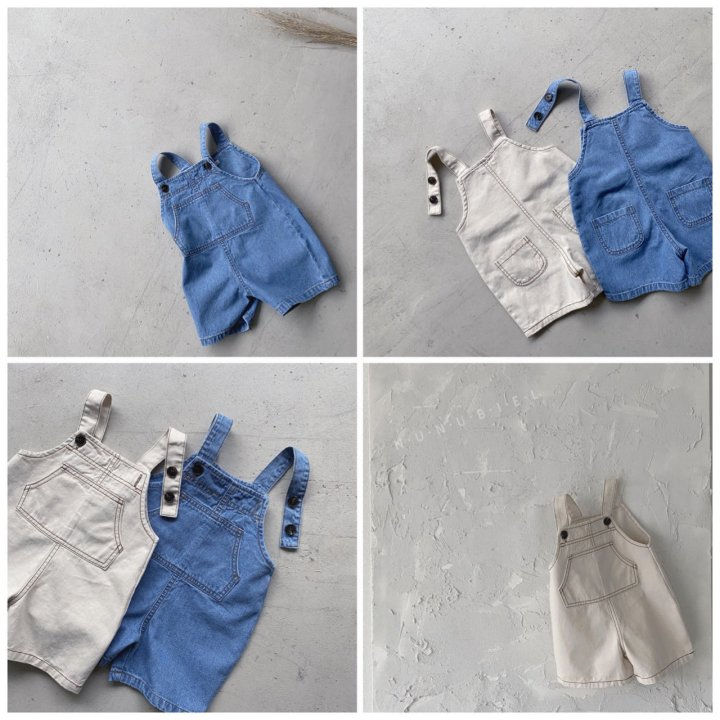 NUNUBIEL - Korean Children Fashion - #Kfashion4kids - Big Pocket Denim Suspender Pants - 7