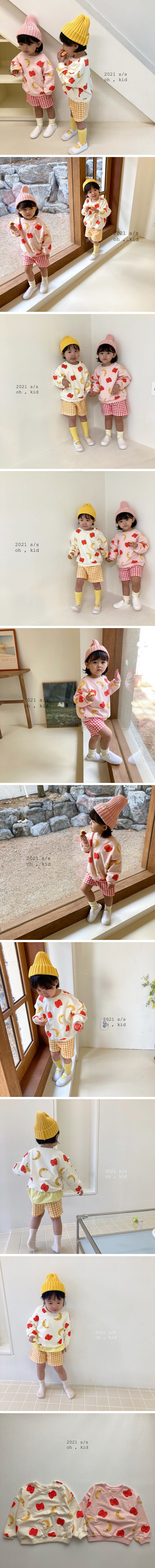 OH KID - Korean Children Fashion - #Kfashion4kids - Apple Banana Sweatshirt