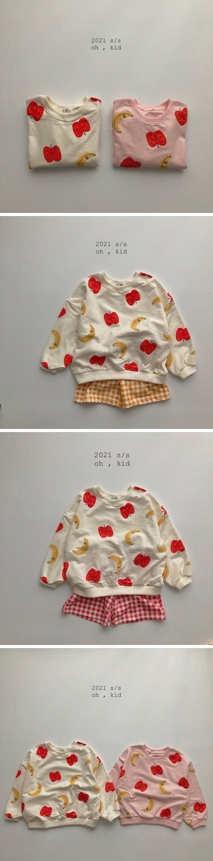 OH KID - Korean Children Fashion - #Kfashion4kids - Apple Banana Sweatshirt - 2