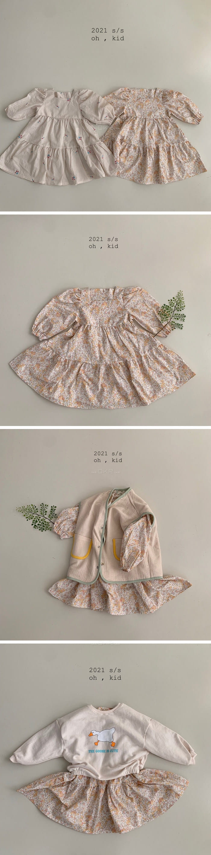 OH KID - Korean Children Fashion - #Kfashion4kids - Flower One-piece