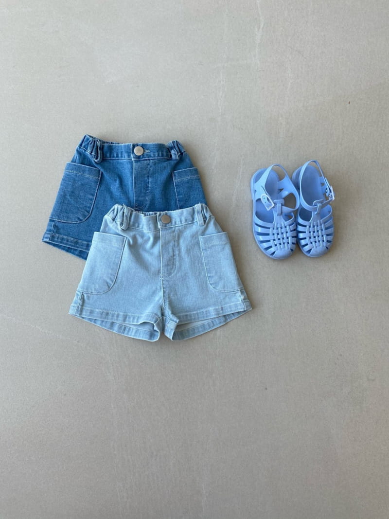ONLY.U - Korean Children Fashion - #Kfashion4kids - Denim Shorts - 2