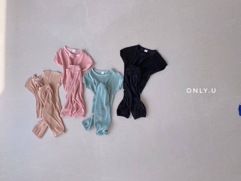 ONLY.U - Korean Children Fashion - #Kfashion4kids - Pleats Top Bottom Set - 5