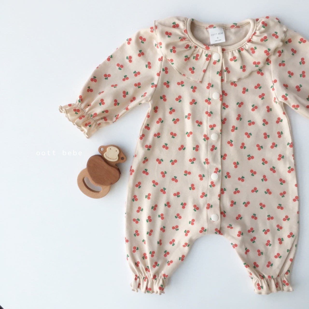 OOTT BEBE - Korean Children Fashion - #Kfashion4kids - Cherry Frill Bodysuit - 11