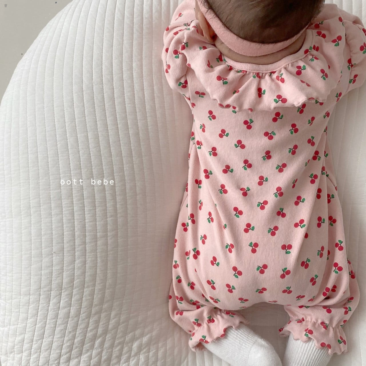 OOTT BEBE - Korean Children Fashion - #Kfashion4kids - Cherry Frill Bodysuit - 6