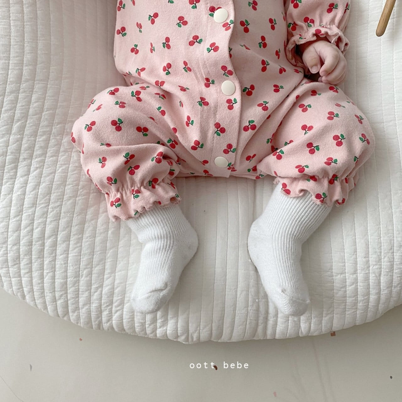 OOTT BEBE - Korean Children Fashion - #Kfashion4kids - Cherry Frill Bodysuit - 8