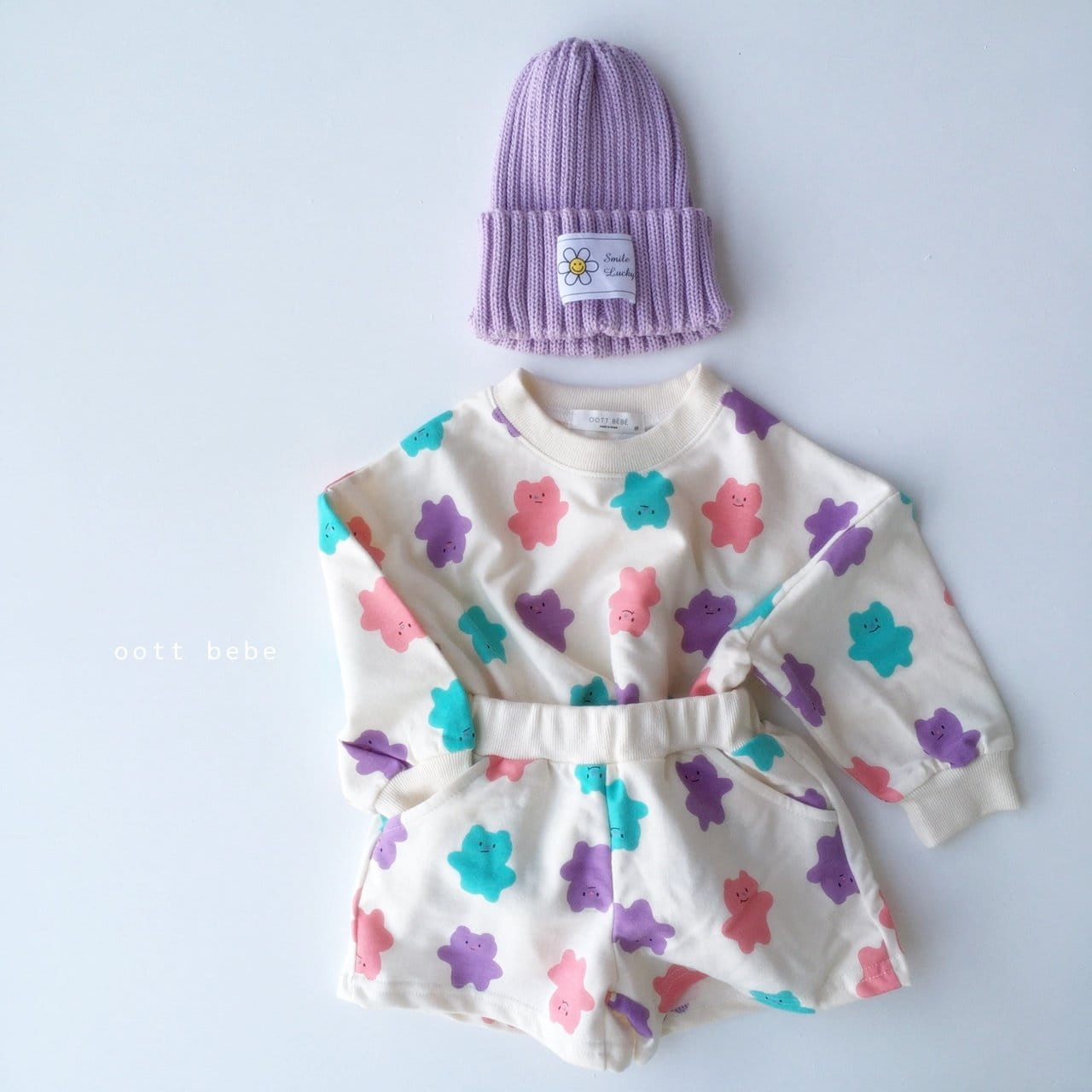 OOTT BEBE - Korean Children Fashion - #Kfashion4kids - Jelly Bear Top Bottom Set - 5